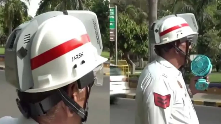 रायपुर ट्रैफिक पुलिस के लिए राहत की तैयारी, एसी हेलमेट का ट्रायल शुरू