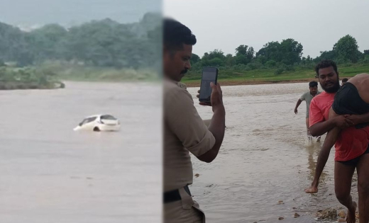 बारिश बनी आफत, कहीं तेज बहाव में समाई कार तो कहीं नदी ने उगला युवक का शव