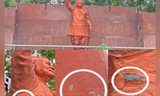 14 लाख रुपये में लगी प्रतिमा पर उठे बड़े सवाल, बारिश के बाद खुली ऐसी परत कि मच गया राजनीतिक और प्रशासनिक हंगामा