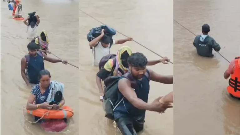 उफनती बगनई नदी में फंसे 14 मजदूरों का सफल रेस्क्यू, पूरी रात पेड़ पर बिताई, सुबह बचाई गई जान