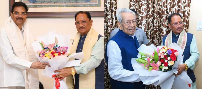 सीएम साय ने ओडिशा के राज्यपाल और छत्तीसगढ़ के पूर्व राज्यपाल से की भेंट