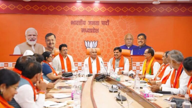 भाजपा कोर कमेटी की बैठक में 66 सीटों पर मंथन, कम अंतर वाली सीटों को लेकर भी बनी रणनीति
